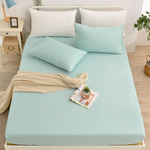 【FOCA】Lake light green | Professional Care Grade 100% Super Waterproof Mattress Cover-Double, , large