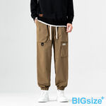 大尺碼-潮流墬感工裝褲-黑/磚紅/軍綠-0204173, , large