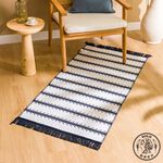 【SOLO歐洲家居】LCW Home 70x140CM 雙面條紋地毯 藍色, , large