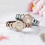 CITIZEN 星辰 XC 限定 鈦 光動能電波萬年曆女錶 ES9446-54W, , large