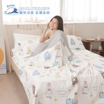 BUHO "Bear's Picnic" Frozen Ice Yarn 3.5-foot Single Bed Sheet Pillowcase 2-Piece Set, , large