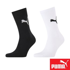 PUMA 男女款運動中筒襪1雙裝 彪馬 跳豹 男襪 女襪 襪子 運動襪 小腿襪 棉襪 柔軟 舒適 高彈 耐磨 黑 白,  PUMA 男女款運動中筒襪1雙裝 彪馬 跳豹 男襪 女襪 襪子 運動襪 小腿襪 棉襪 柔軟 舒適 高彈 耐磨 黑 白