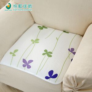 【格藍傢飾】水洗速乾3D透氣涼1cm水洗座墊-幸運草1人座