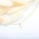 【Angel & Me】14KGF Cross Gold-filled necklace Valentine Day birthday gift, , large