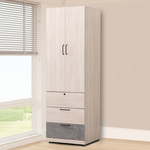 【Homelike】喜家居2尺三抽衣櫃(清水模拼色)(2233), , large