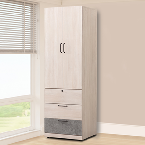 【Homelike】喜家居2尺三抽衣櫃(清水模拼色)(2233)