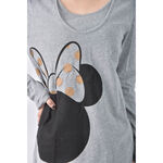 (M) disney圓領灰色長袖上衣二手衣, , large
