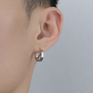 s925純銀羅馬數字六角耳扣 男女適用-附馬卡收納盒 