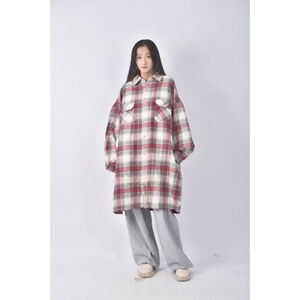 (2XL) niko and格紋紅色外套二手衣