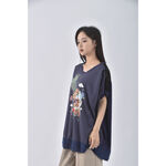 (M) scolar棉質連袖藍色短袖上衣二手衣, , large