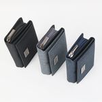 【YUNJOIN】WOVEN 日系織面蓋頭拉鍊短夾 中夾 零錢包 後側設計 質感 錢包 學生錢包 開學, , large