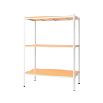 【Y HOUSE】90x45x120cm pine three-layer storage rack rack iron rack - painted white wood, , large