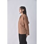 (XL) sweet後鈕扣棕色長袖上衣二手衣, , large