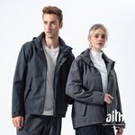 【Aith】日系麻花織染防風刷毛挺版保暖外套 M/寶石藍, , large