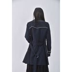 (S) nautica質感藍色綁帶外套二手衣, , large