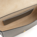 LONGCHAMP S號 EPURE 牛皮翻蓋馬鞍包(斑鳩灰), , large