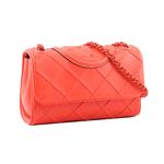 TORY BURCH Fleming 縫線翻蓋小款二用包/紅莓色, , large