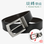 【CH-BELT 銓丞皮帶】旋轉扣皮帶 雙面可用 男紳士皮帶休閒腰帶(雙面用), , large
