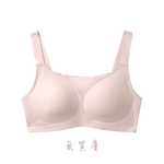 【A&R】歐式無痕網狀美胸大尺碼寬肩帶內衣 - 氣質膚,3XL(90EF/95BCD), , large