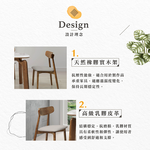 【Hampton 漢汀堡】藍緹胡桃餐椅-2入組, , large