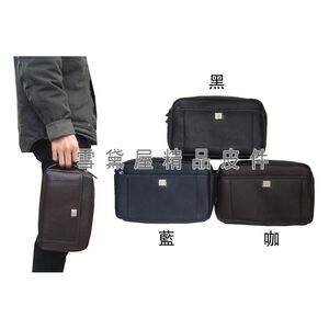 ~雪黛屋~SANDIA-POLO手拿包中容量二層主袋口設計100%進口牛皮革隨身物手拿分類包BSD1019301500