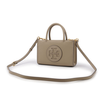 TORY BURCH Ella 圓形標誌牛皮迷你二用托特包/陶灰色, , large