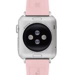 COACH Apple Watch 錶帶 38/40/41mm適用 粉紅色菱格紋矽膠錶帶 520 送禮 禮物(不含手錶), , large