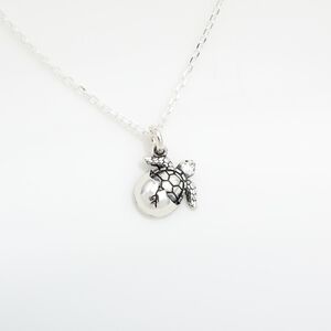 【Angel & Me】Baby Sea Turtle s925 sterling silver necklace Birthday gift
