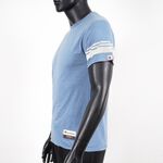 Champion 男 短袖上衣 T恤 美規 頂級 條紋 舒適 混紡 棉質 穿搭 爵士藍 [AO300-209C], , large