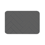 【Monster】 Soft Diatomaceous Earth Absorbent Mat – Slate Pattern Series (60x40cm) – Mineral Gray, , large