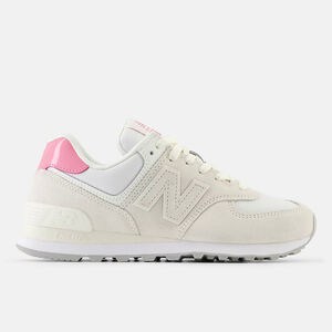 Kixpress-New Balance 女 休閒鞋 運動 經典 復古 B楦 NB 574 緩震 麂皮 海鹽 粉紅 [WL5742BA]