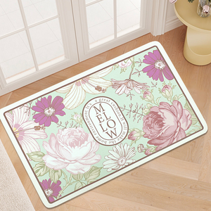 Soft diatomaceous earth water-absorbing non-slip floor mat with color printing