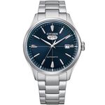 CITIZEN 星辰 C7 經典復刻日曆機械錶-銀x藍 NH8391-51L, , large