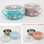 吉伊卡哇-304不鏽鋼雙耳隔熱餐碗-粉-2入, , large