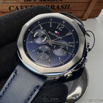 [星晴錶業]TommyHilfiger手錶,46mm,TH00064寶藍色錶面銀藍雙色錶殼寶藍真皮皮革錶帶款, , large