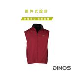 【DINOS】兩用式刷毛背心外套 XL/酒紅色, , large