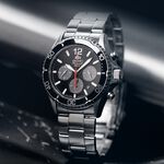 ORIENT 東方錶 Sports 熊貓錶 潛水風格太陽能三眼計時手錶-42.8mm RA-TX0202B, , large