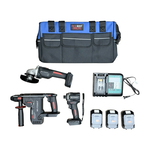 WIN五金 期間限定18V 萬用三機組 MK853+MK280+MK200 三電一充 起子機+三用槌鑽+砂輪機, , large