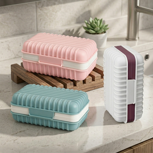 旅行皂盒 【3色可選】 行李箱肥皂盒 瀝水肥皂盒 隨身 密封防漏 不軟爛 加大尺寸 出國旅遊 露營必備 外宿族 學生宿舍