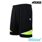 KINGO-大尺碼-鬆緊抽繩  排汗短褲-黑-513306, , large