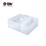 【O-Life】B-015 stacking storage box-black 5-piece set, , large