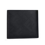 FENDI FF Logo Shadow 內拼色對開8卡短夾/黑色/紅色, , large