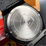 [星晴錶業]FERRARI手錶,42mm,FE00048黑色錶面黑錶殼深黑色矽膠錶帶款, , large