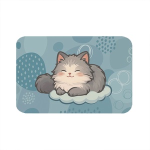 【Monster】 Soft Diatomaceous Earth Absorbent Mat – Nordic Animal Series (60x40cm) – Cloud Lazy Cat