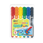 【韓國AMOS】6色玻璃蠟筆, , large