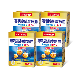 【三多士】專利高純度魚油軟膠囊60粒(4盒組)
