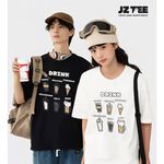 JZ TEE Cat Beverages Graphic Tee, , large