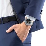CITIZEN 星辰 光動能復古風紳士手錶-銀x黑 BM7480-81E, , large