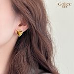 【Gulicc 】古莉可 耳環 法式美拉德愛心耳環, , large