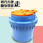 GS MALL 台灣專利製造 隨身摺疊杯 500ml 附杯套 隨機色 馬克杯 旅行水杯 摺疊水杯 摺疊杯 水杯 隨行杯, , large